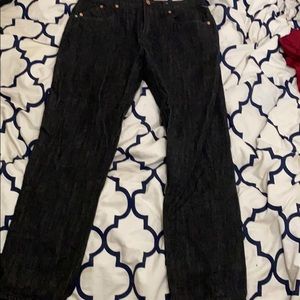 Black denim pants